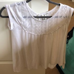 Off White Fun Flowy Top